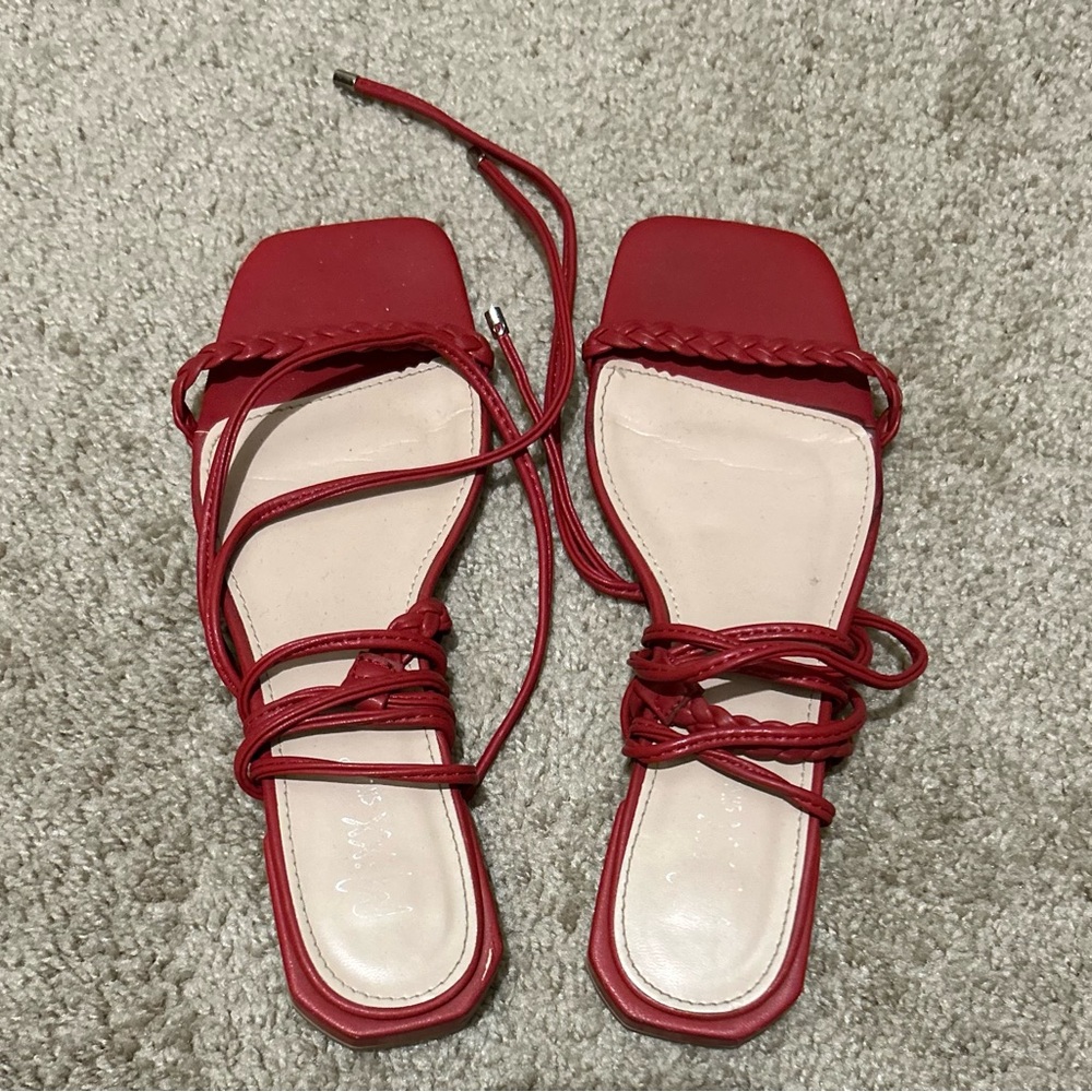 Elegant Red Women's Sandals